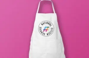 The National Citizen Service looked smart in their printed aprons    