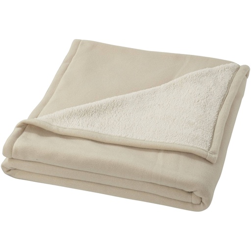 [11280902] Off White (Springwood soft fleece and sherpa plaid blanket) 