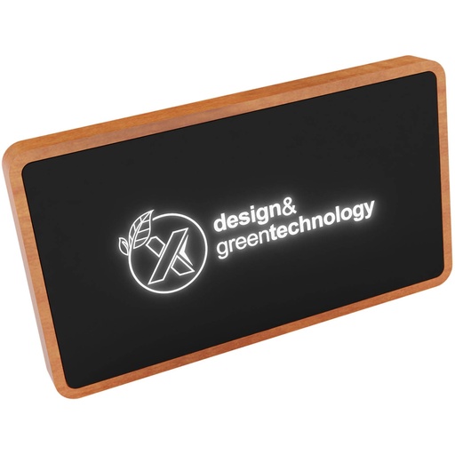 [2PX05990] Solid black (SCX.design P36 5000 mAh light-up wireless power bank) 