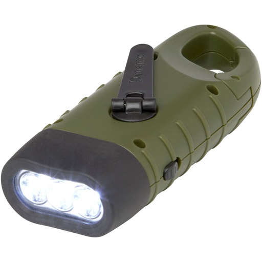 [10457564] Helios recycled plastic solar dynamo flashlight with carabiner