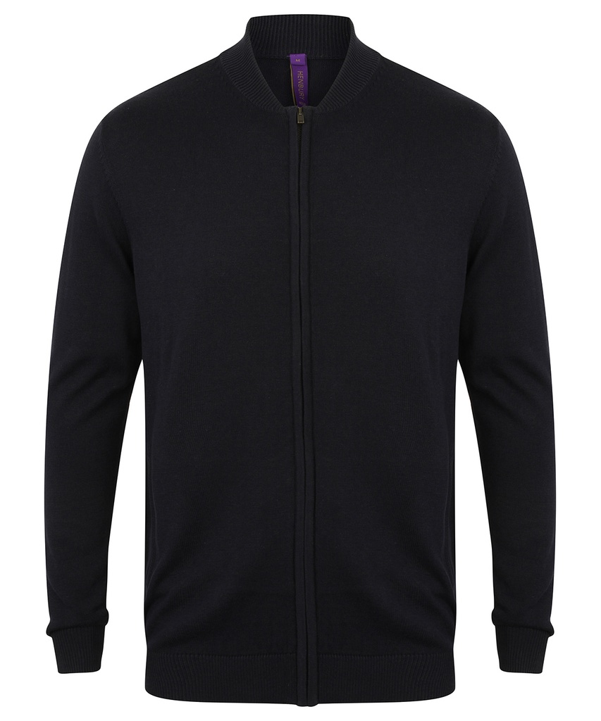 Unisex zip-through cardigan